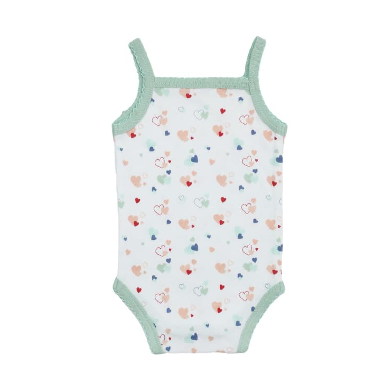 Body a Bretelle - Coeur, trois kilos sept blanc, sauge, rouge, bleu 1/3/6/12/18/23m p-23 — vue 3 sur 4