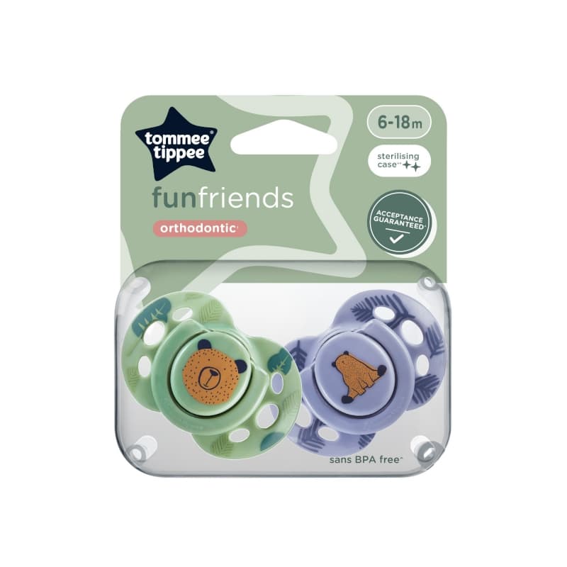 Sucette Ctn Fun 6-18m Mixte X2, tommee tippee multicolore — vue 5 sur 6