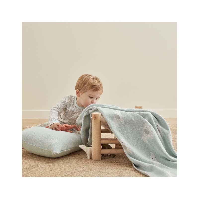 A&m Couverture 75x100cm - Bio Jacquard, amtoys vert clair — vue 1 sur 5