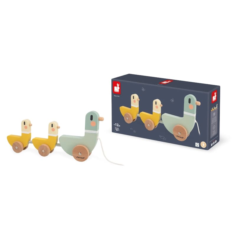 Swc - Canards a Tirer, jouets d'eveil janod vert/jaune 33,5 x 5 x 15,5 collection 2024 — vue 2 sur 5