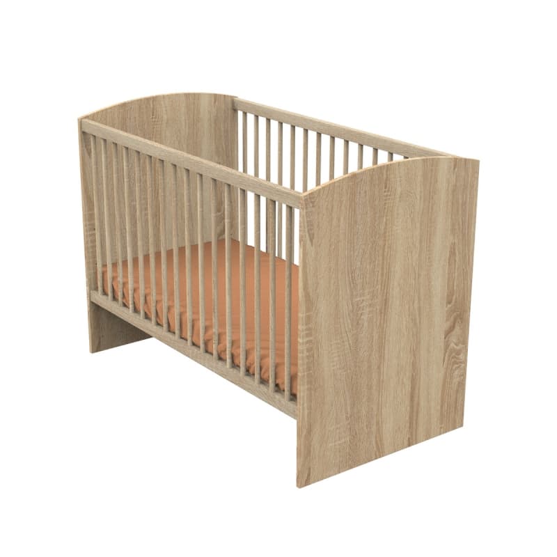 Lit Bebe 120 X 60 Charlie, charlie creme meuble chêne doré - hêtre vernis n — vue 1 sur 4