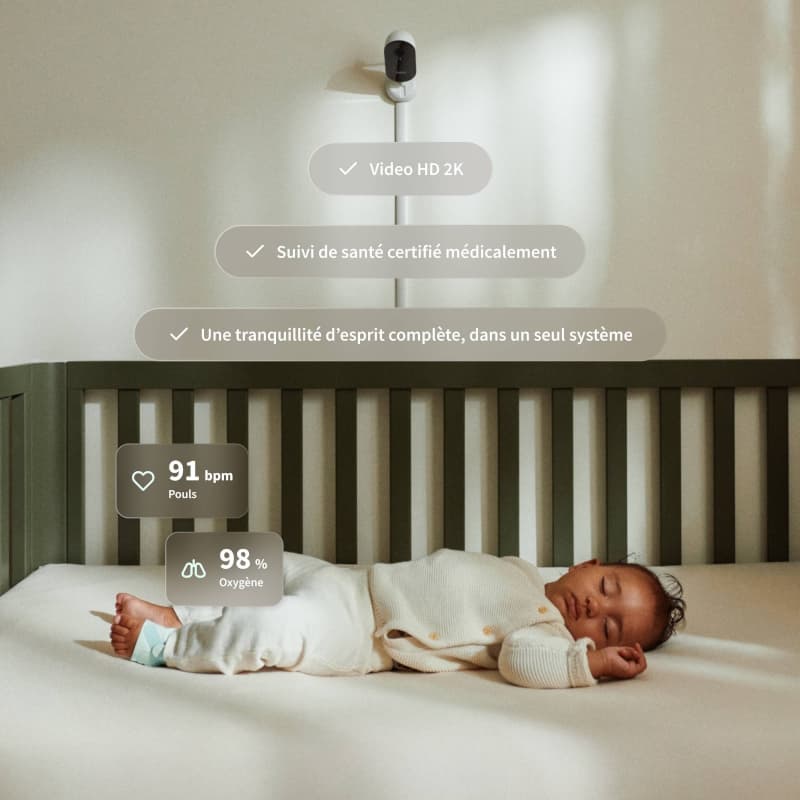 Pack Dream Sock + Dream Sight Cam, vert owlet 25/08 — vue 3 sur 7