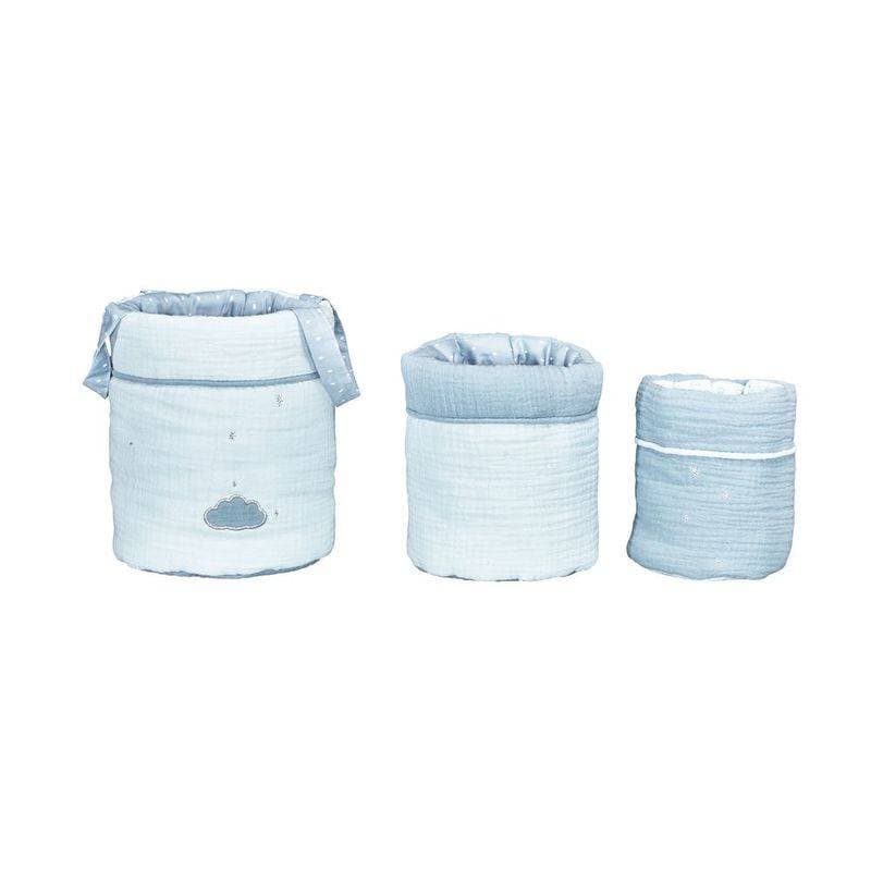 Lot de 3 Panieres Gigognes Mint Lily Mint, lily mint sauthon baby deco mint - vert limonade - — vue 1 sur 2