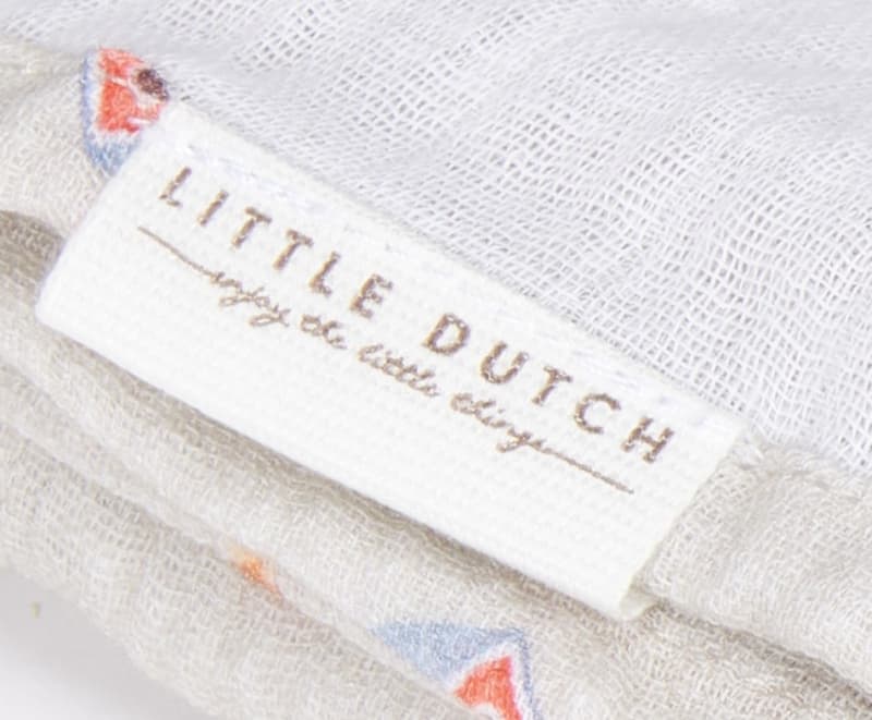 Langes Gaze Coton X2, vert 70x70cm little farm little dutch 05-24 — vue 2 sur 3