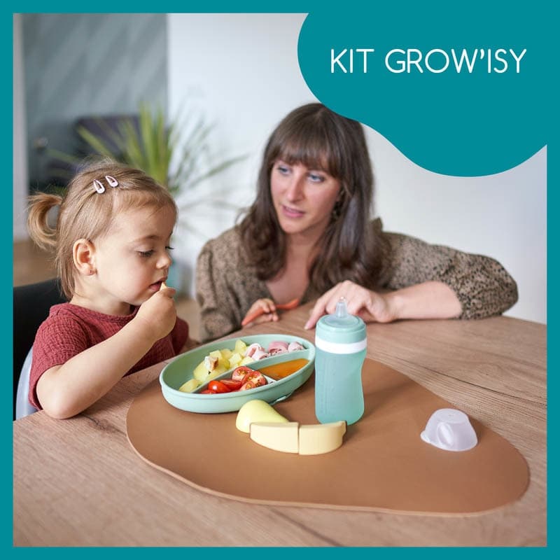 Kit Grow'isy (assiette + Cuilleres X2 + Gourde), babymoov france vert — vue 3 sur 5