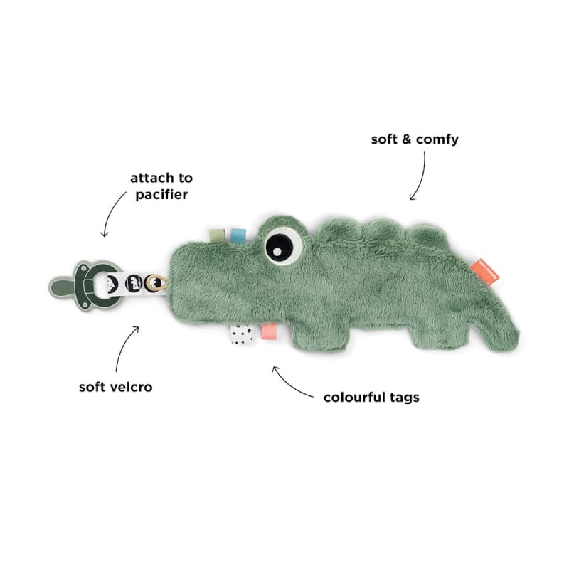 Doudou Attache Sucette Croco, vert done by deer p24 — vue 4 sur 5