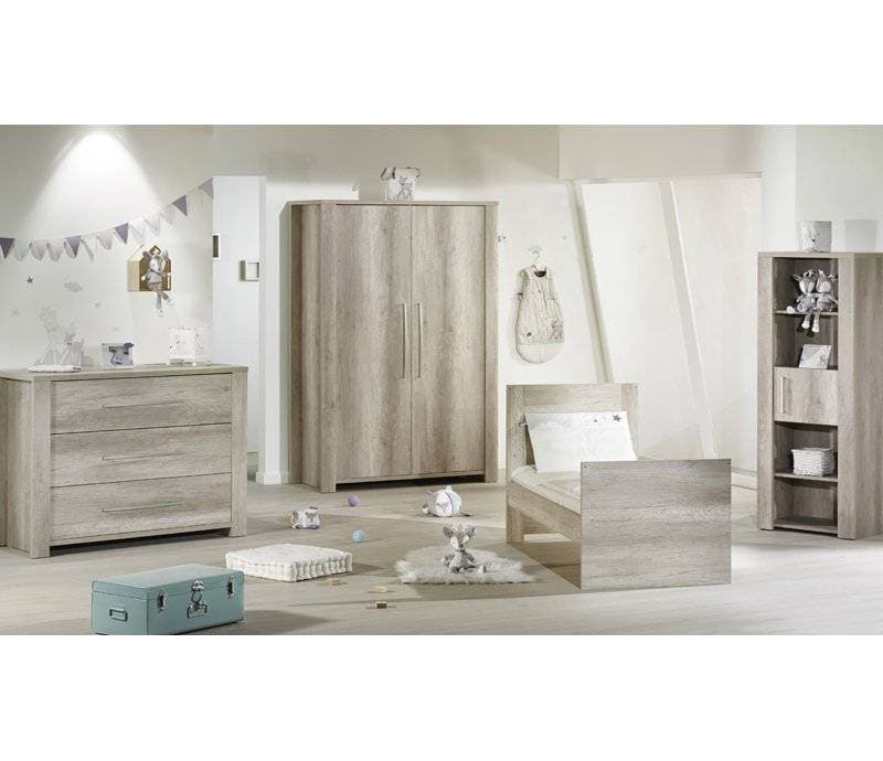 Lit Combine Evolutif Emmy, emmy sauthon signature beige cendre/decor chene co — vue 3 sur 3