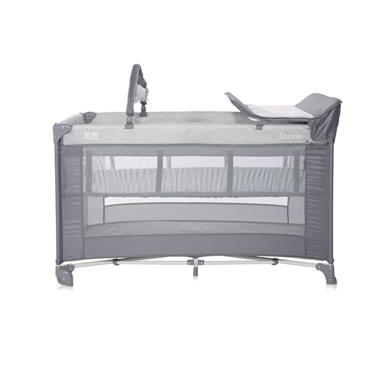 Lit Parapluie Torino 2 Hauteurs +accessoires, gris lorelli 25/03 — vue 2 sur 3