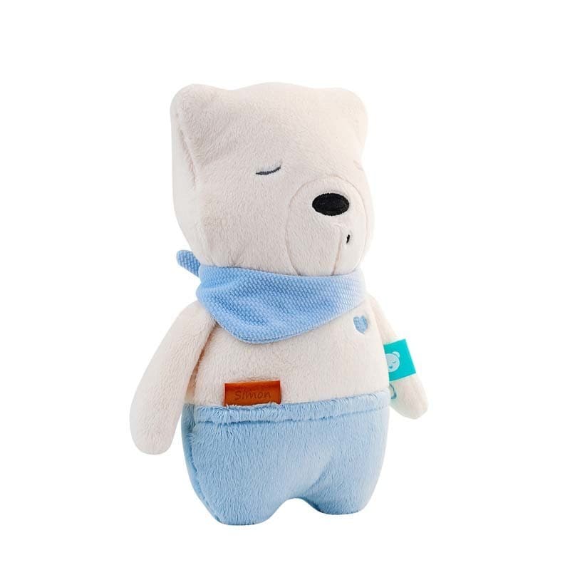 Simon Premium, aide à l'endormissement myhummy écru /bleu 25 cm — vue 1 sur 2