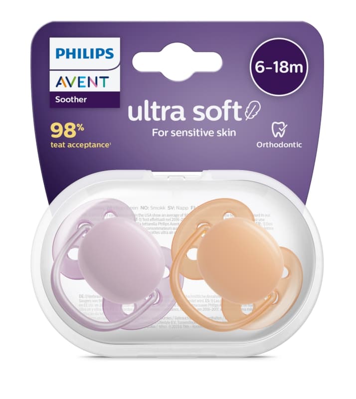 Sucette Ultra Douce - Lot de 2 - 6-18 Mois -, philips avent — vue 2 sur 2