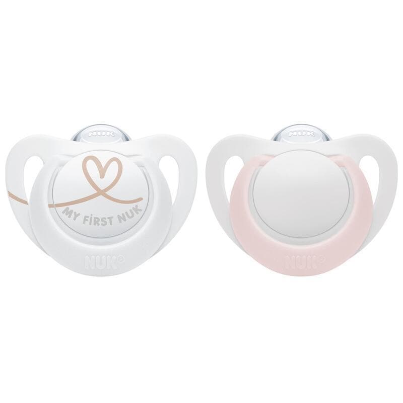 Sucettes X2, rose 0-2m starlight nuk