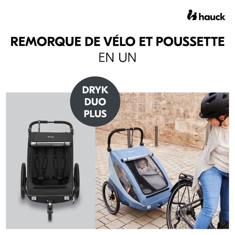 Dryk Duo Plus Black, remorque de vélo - p-24 e-24 — vue 2 sur 5