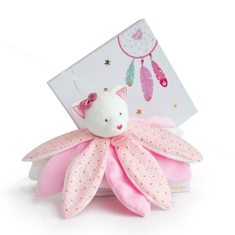 Attrape-reves Doudou Chat, rose 26cm doudou sensoriel doudou et compagnie a-24 h-24 — vue 2 sur 2