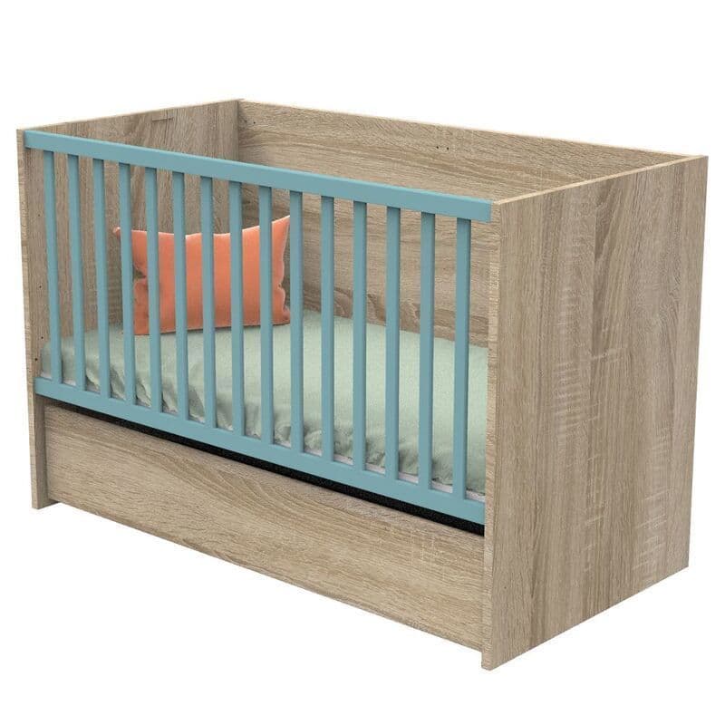 Lit 140x70 Evolutif en 200 Argile Nova Argile Douceevolutif en 90x200 et 140x200, sauthon — vue 4 sur 5