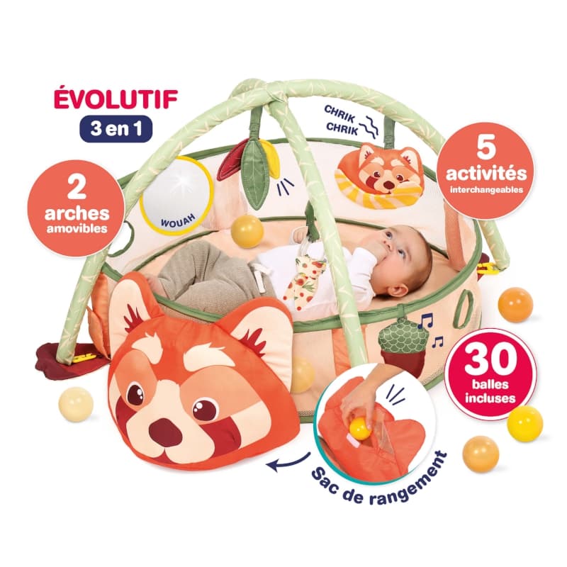 Tapis & Aire de Jeu Panda Roux, multicolore ludi 25/07 — vue 9 sur 9