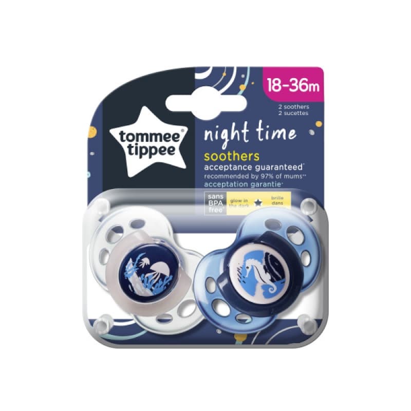 Sucette Ctn Nuit 18m+ Mixte X2, tommee tippee 18-36m — vue 4 sur 4