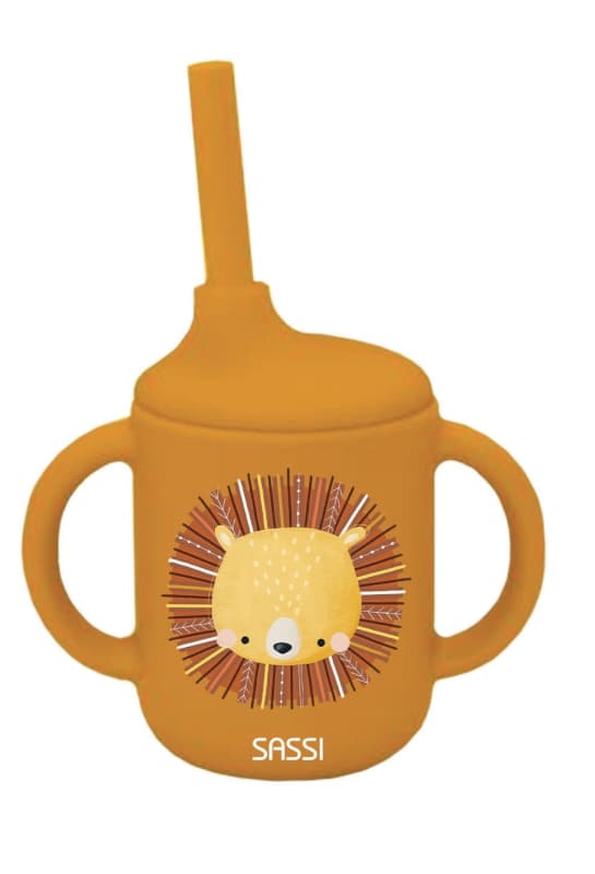 Tasse avec Paille Silicone Lfgb, lion 6m+ lifestyle sassi 25/05