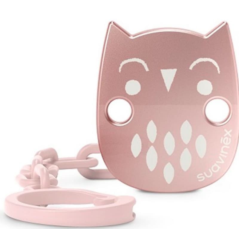 Attache-sucette, suavinex chaîne rose