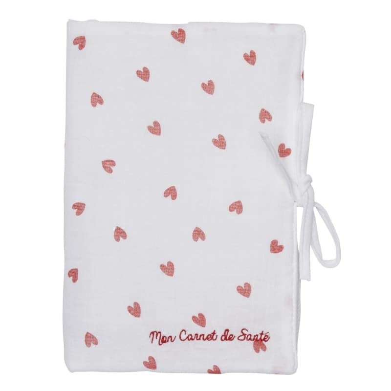 Protege-carnet de Sante Coeurs, mon petit cœur bb&co cœurs/ blanc per — vue 1 sur 3