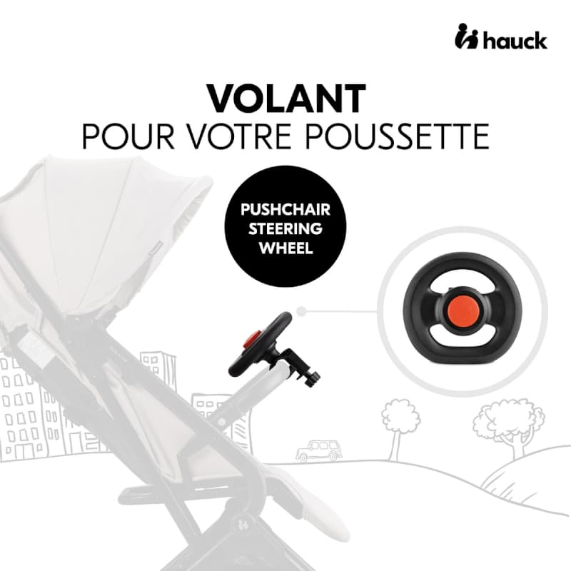 Pushchair Steering Wheel, accessoires hauck black hauck — vue 2 sur 5
