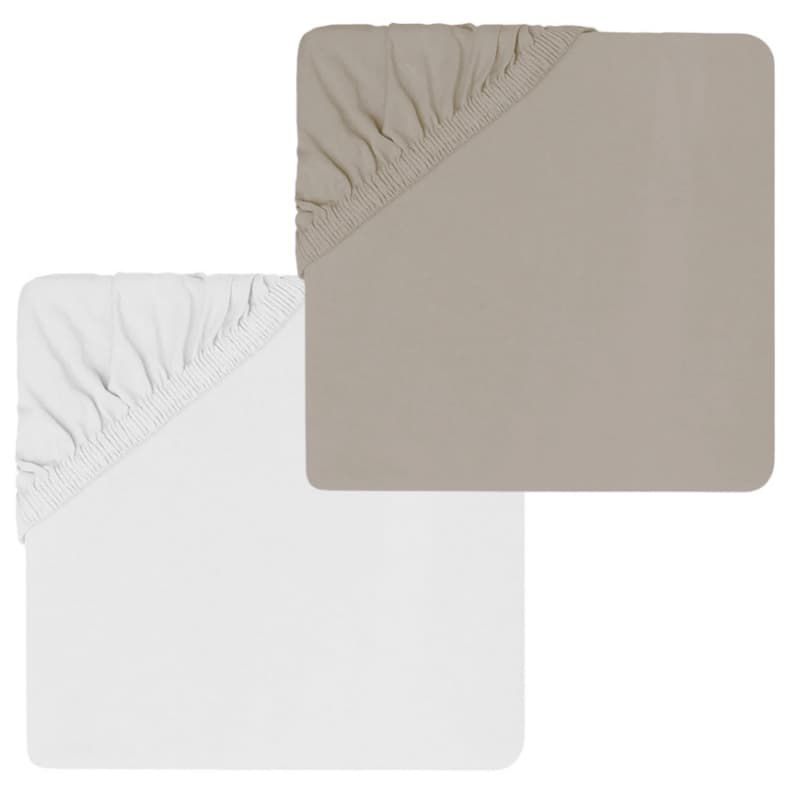Lot 1 Alese + 1 Drap Housse, blanc/sable 60x 120cm poyet motte fee moi dormir 2026 — vue 2 sur 2