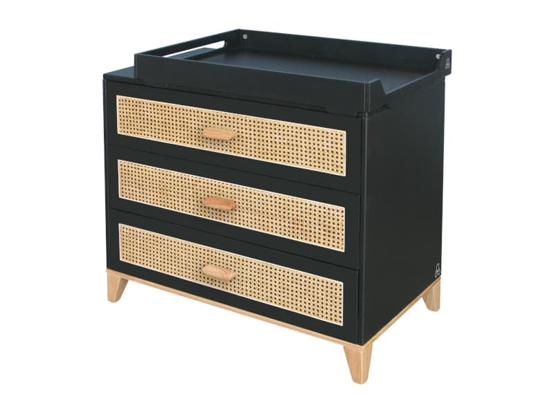 Nami Commode Cannage Rotin Onyx