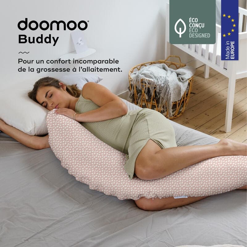 Coussin de Maternite Doomoo Buddy Cloudy Pink, confort babymoov — vue 2 sur 7