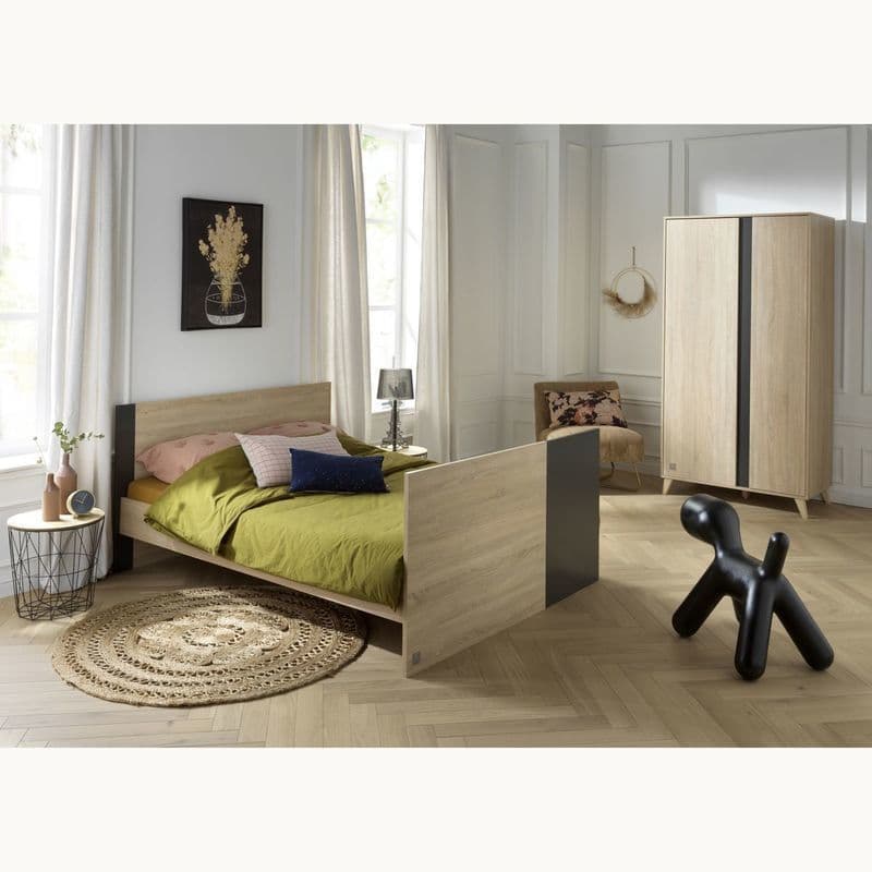 Lit 140x70 Evolutif en 200 Gris Nova Gris Volcanevolutif en 90x200 et 140x200 No, sauthon — vue 5 sur 5