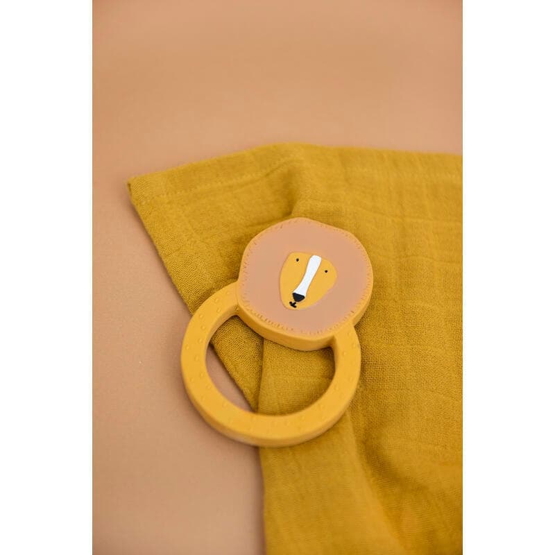 Natural Rubber Round Teether - Mr. Lion, trixie jaune — vue 2 sur 5