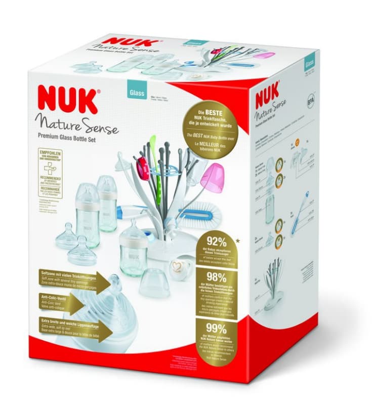 Grand Set Nature Sense Verre - 8 Pcs, nuk blanc 0-6 mois per