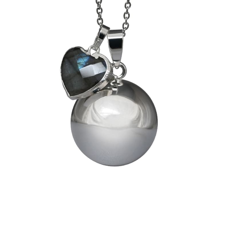 Bola Lisse - Coeur/labradorite, bola de grossesse gris
