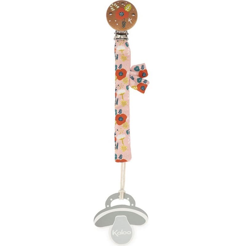 K'doux - Attache Tetine Coquelicot, k'doux kaloo saumon a-22 — vue 1 sur 2