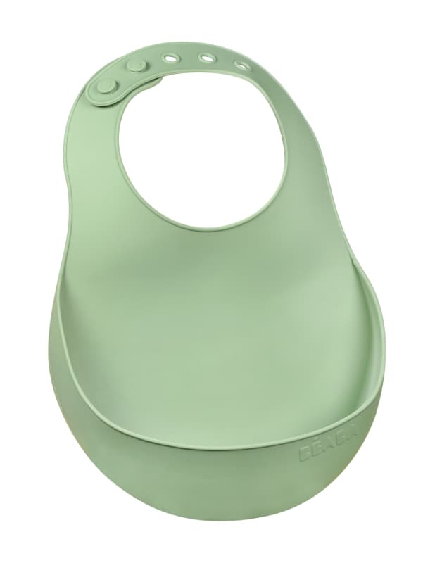 Bavoir Silicone Sage Green, sage green 26 x 4,5 x 37 — vue 1 sur 2