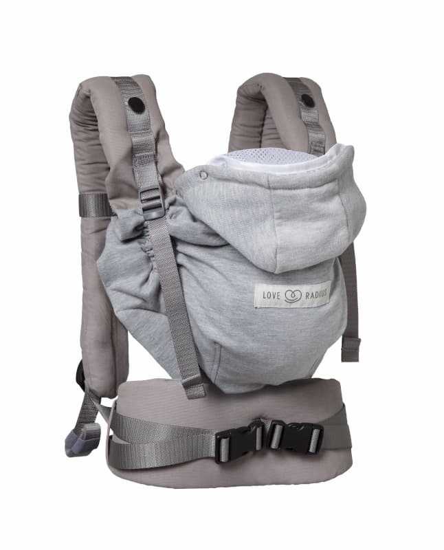 Porte Bebe Hoodiecarrier 2, gris athletique 0-36m love radius 24/09 — vue 4 sur 4