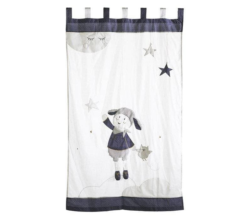 Rideau Merlin, merlin sauthon baby deco bleu/blanc 105 x 180 cm a — vue 1 sur 3