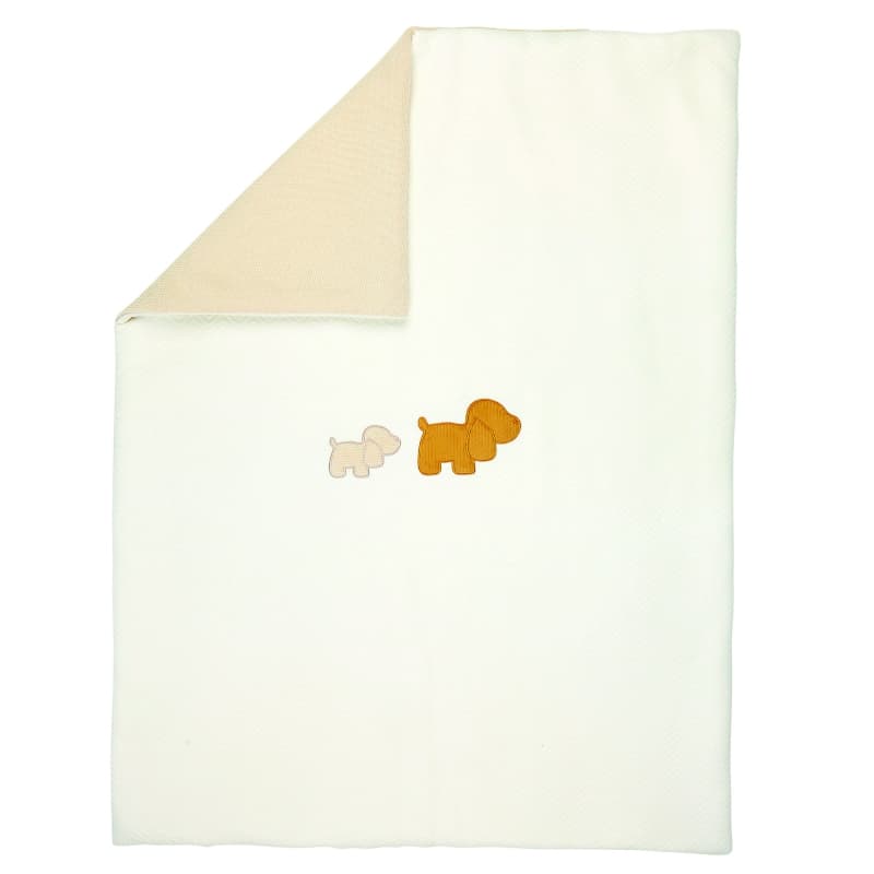 Charlie Couverture 75*100 Jacquard Vanille, charlie 75*100cm