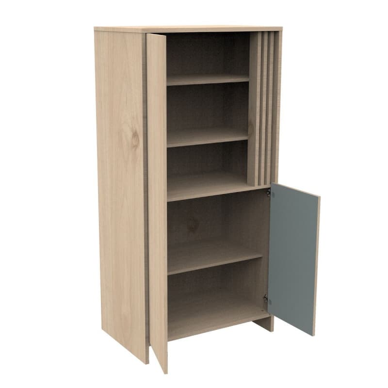 Armoire 2 Portes Sauge, tokyo meuble chêne suave - sauge — vue 4 sur 5