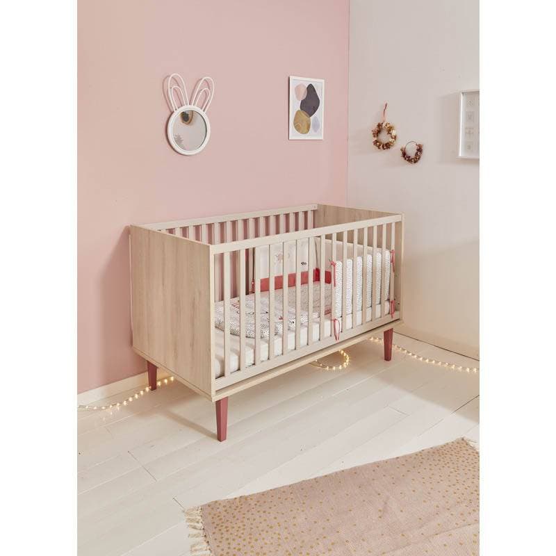 Little Big Bed 140x70 Opaline Rose, opaline sauthon selection hetre cendre - beige fic — vue 1 sur 4