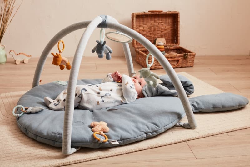 N&p&l Tapis d'Eveil Paco Bleu Coton Bio, iconiques bleu 64x8x72 permanent — vue 4 sur 4