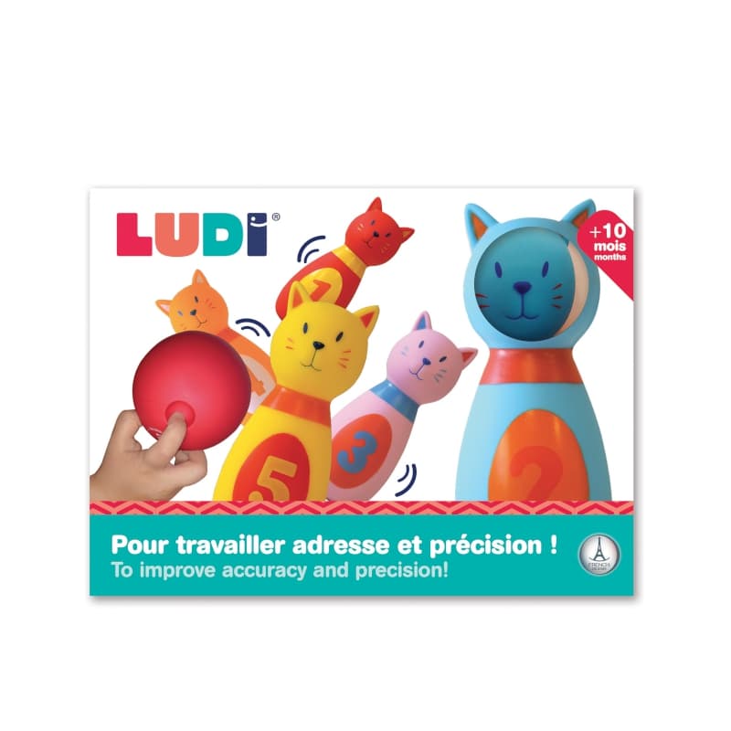 Quilles Chat, na ludi multicolor per — vue 1 sur 2