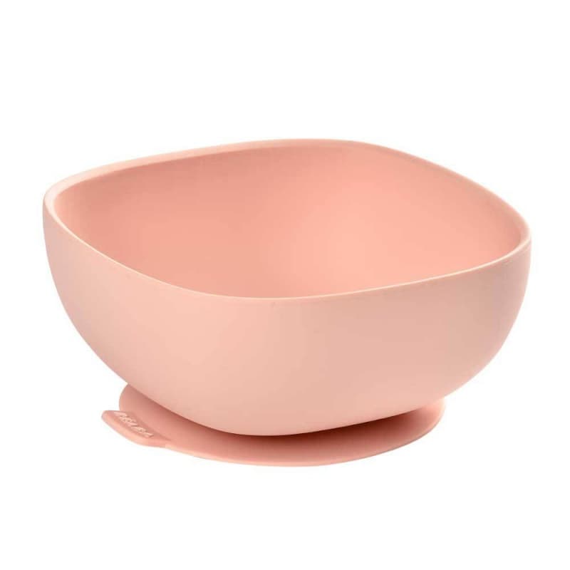 Bol Ventouse Silicone Rose, beaba beaba