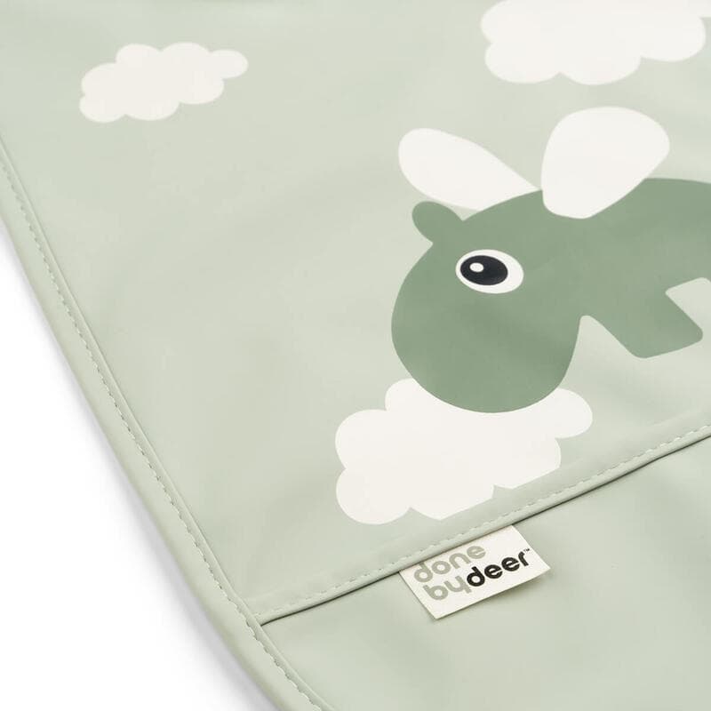 Bavoir Velcro Happy Clouds, vert done by deer news feb 2023 — vue 1 sur 3