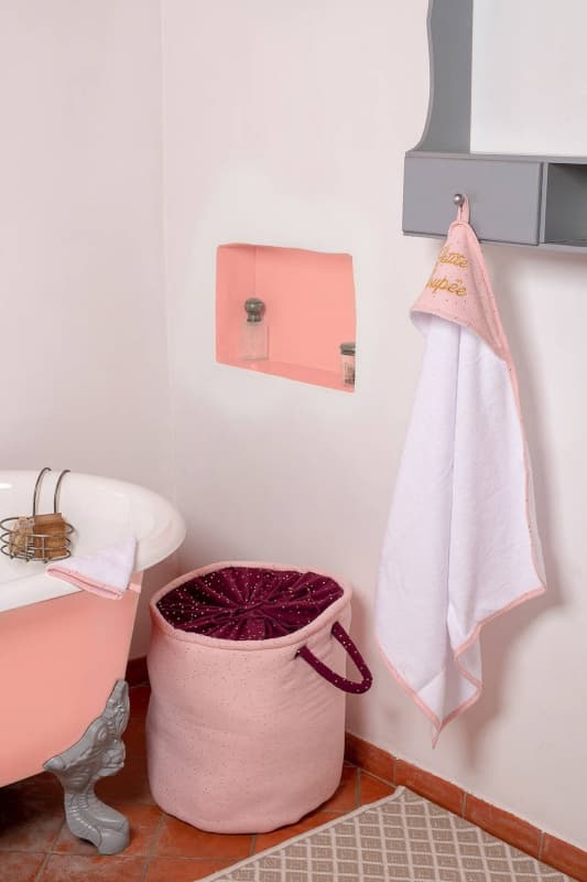 Cape de Bain Brodee Petite Poupee + Gant - Girly Chic, bb&co girly chic 0-24 mois per — vue 1 sur 2