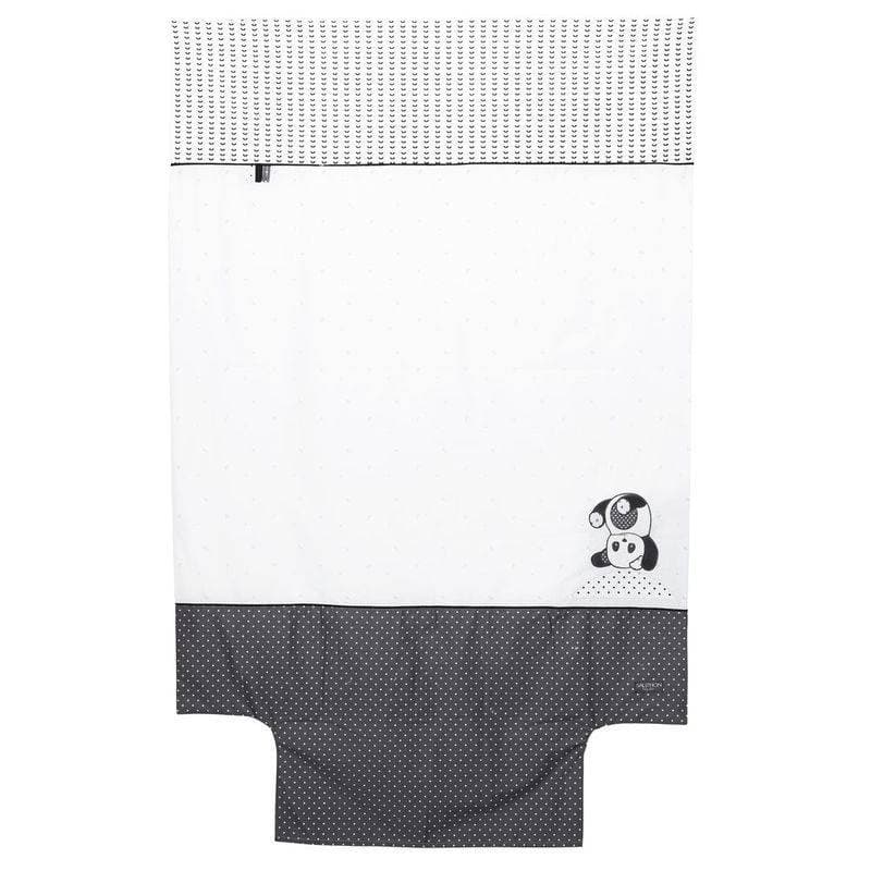 Housse de Couette Chao Chao, chao chao sauthon baby deco blanc - gris fonce - n