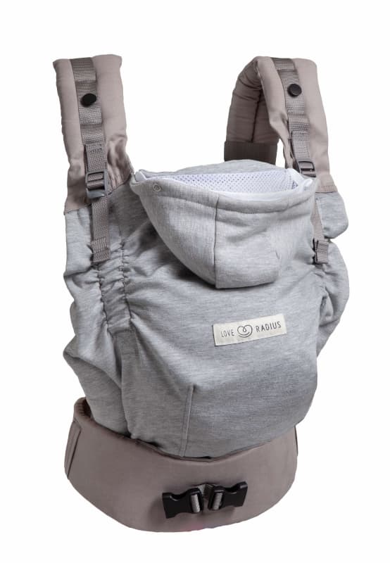 Porte Bebe Hoodiecarrier 2, gris athletique 0-36m love radius 24/09 — vue 3 sur 4