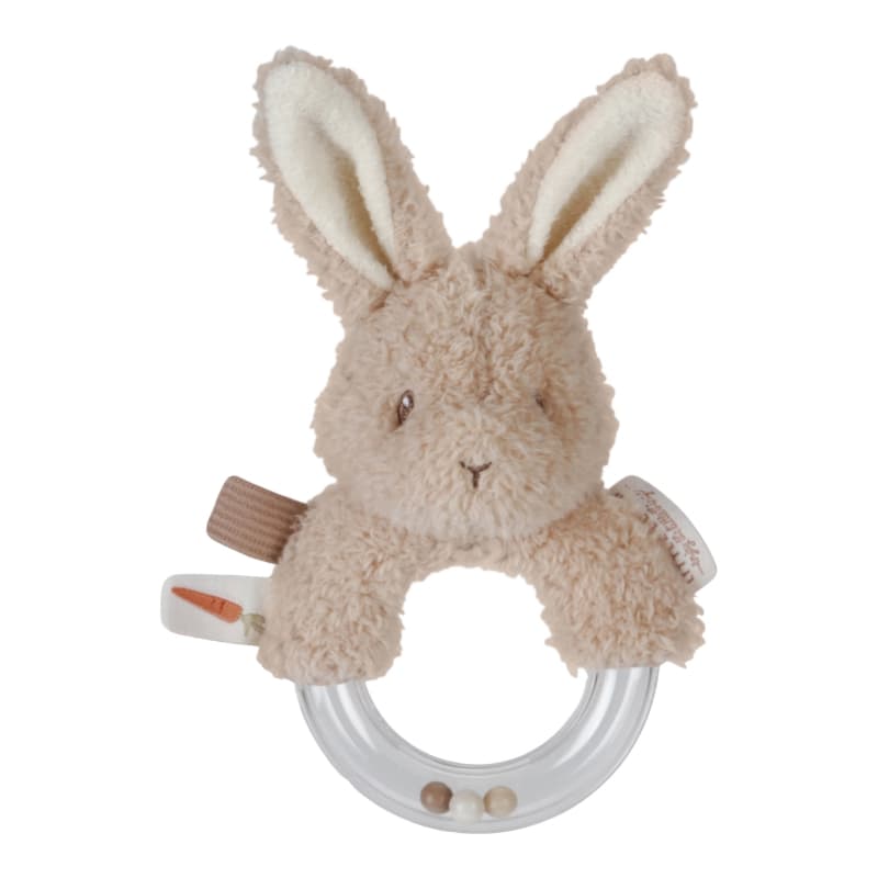 Anneau Hochet Lapin, blanc beige 0m+ baby bunny little dutch 05-24 — vue 2 sur 8