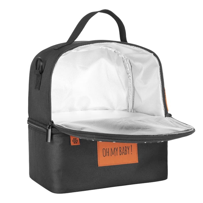 Sac Repas Isotherme Pick&go , 2 Compartiments, noir — vue 1 sur 4