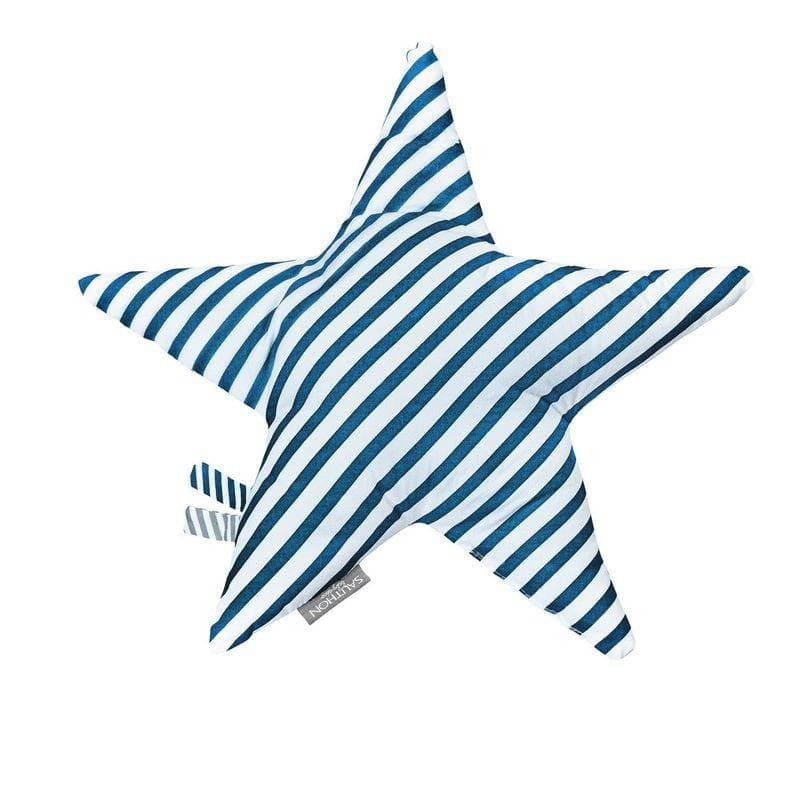 Coussin Etoile Blue Baleine, blue baleine sauthon baby deco blanc - bleu per — vue 2 sur 2