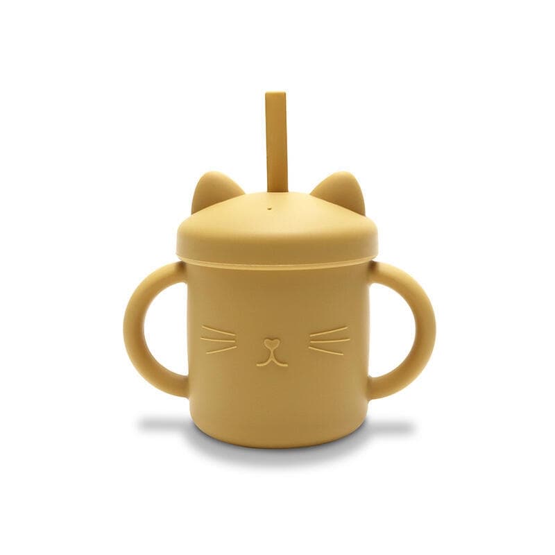 Tasse Silicone avec Poignet et Paille, jaune lorelli 25/03 — vue 1 sur 2