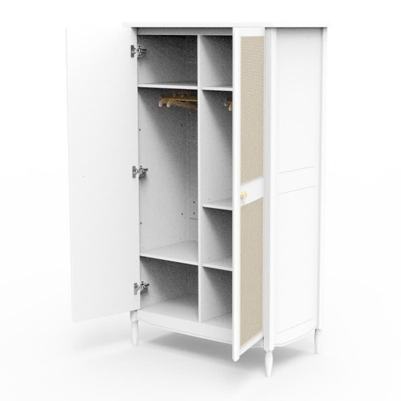 Hermione Armoire - Neige, thã‰o 950 x 520 x 1750 — vue 4 sur 5